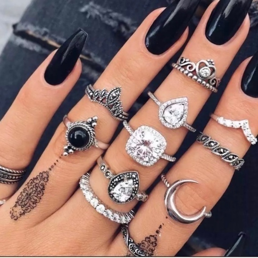 11-Piece Knuckle Ring Set Brand New Boho Bohemian